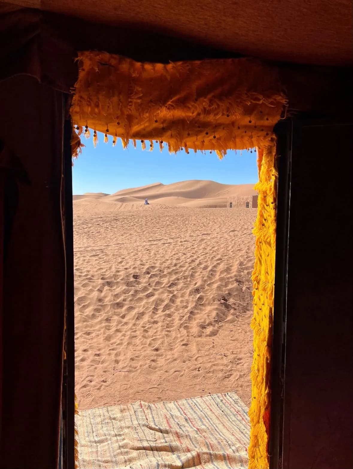 Dunes seen from the camp tent