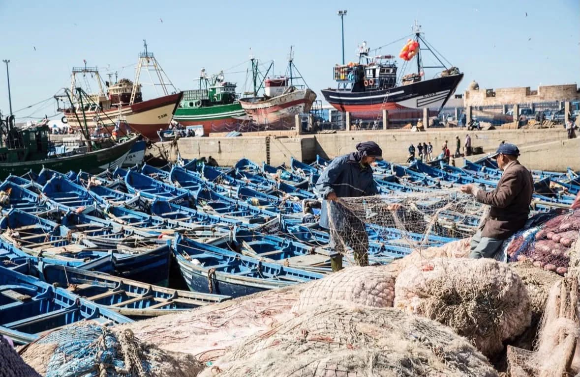 Fishermen in the port