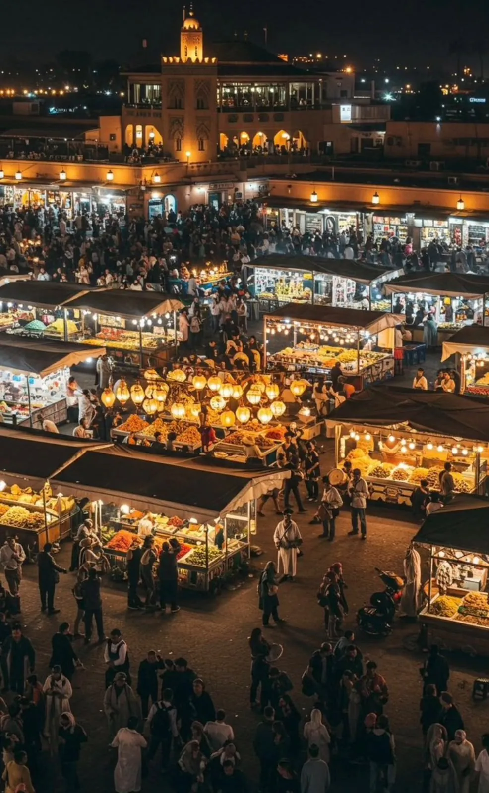 Jemaa el-Fna Square at night