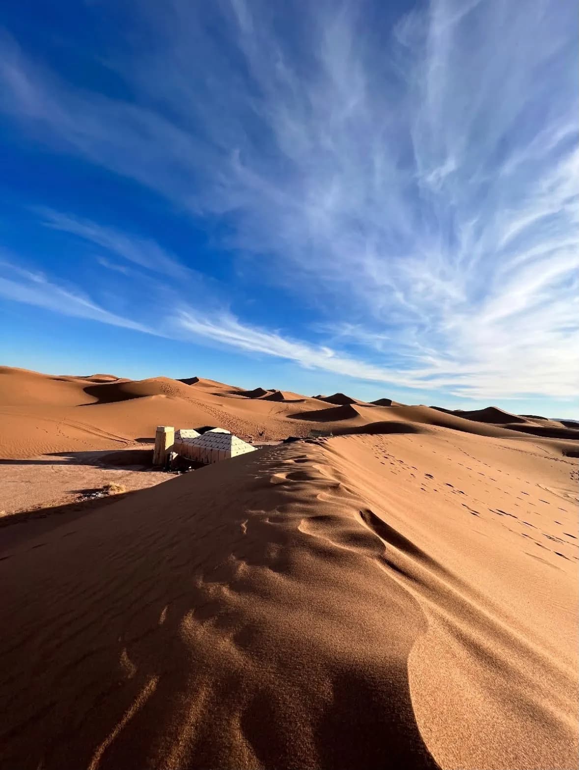 Dunes above the desert camp