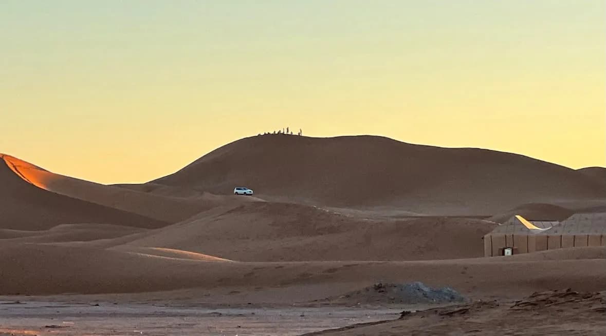 Sunrise over the camp