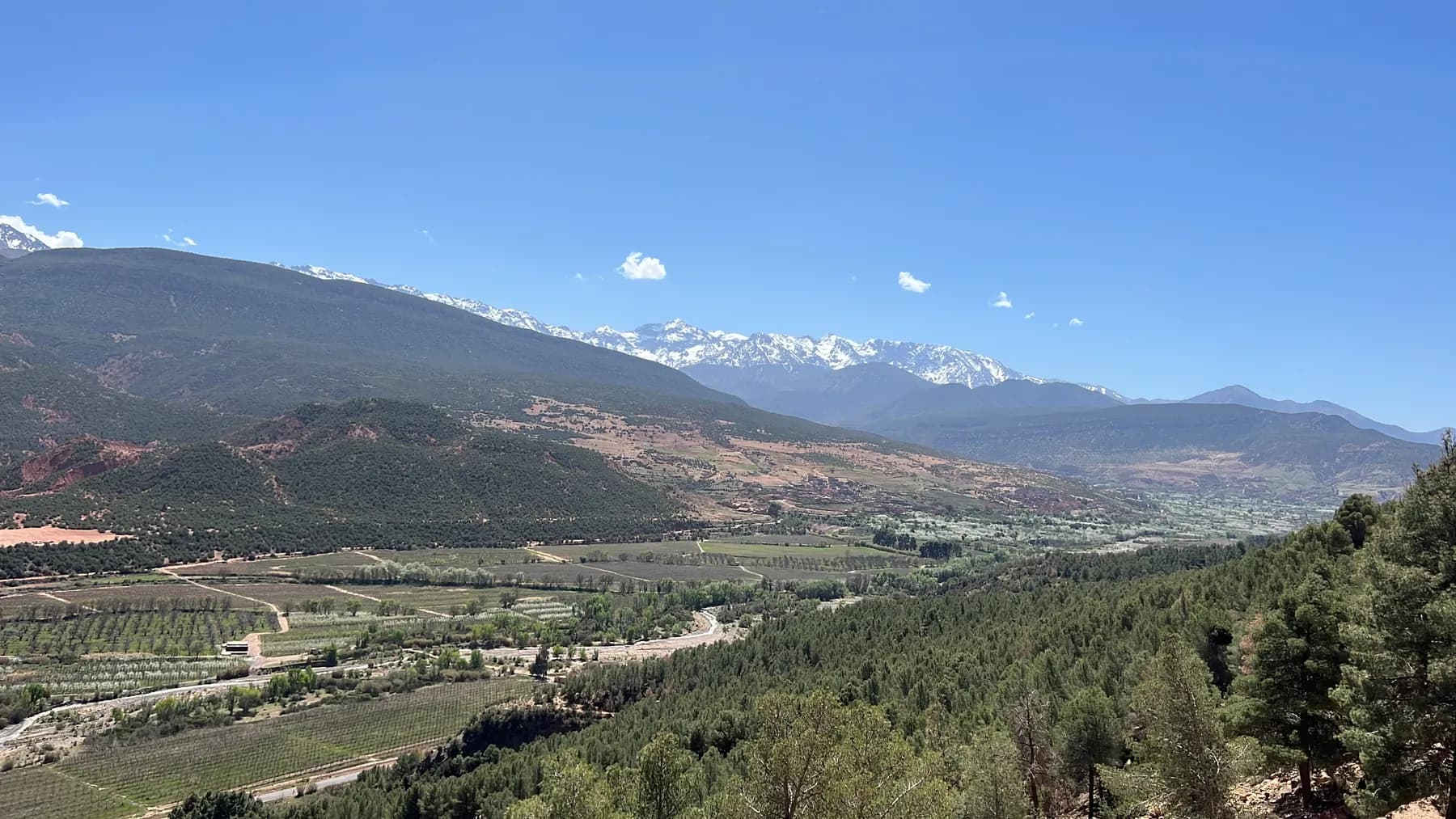 Looking down the valley